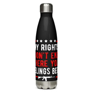 My Rights are Greater Than Your Feelings Black Tumbler Bottle