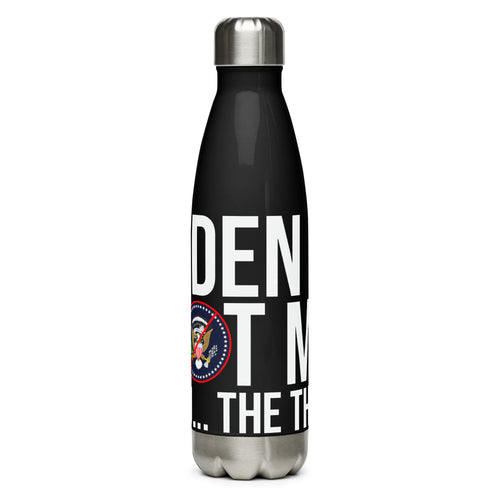 Not My President Black Tumbler Bottle