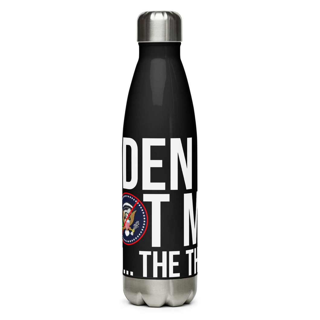 Not My President Black Tumbler Bottle