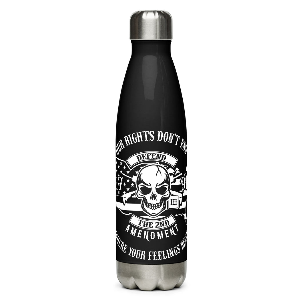 Our Rights are Greater Than Your Feelings Black Tumbler Bottle