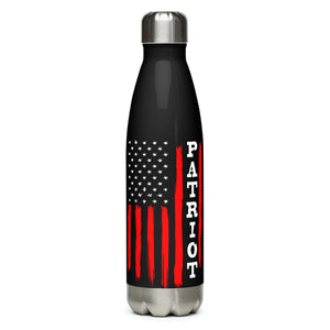 Patriot American Flag Black Tumbler Bottle