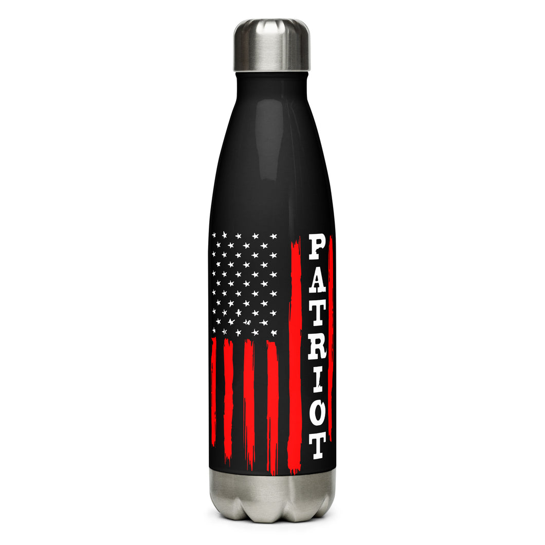 Patriot American Flag Black Tumbler Bottle