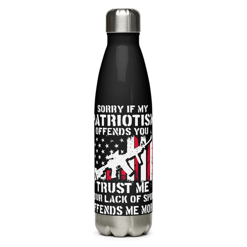 Patriotism Black Tumbler Bottle
