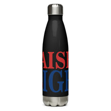 Load image into Gallery viewer, Raised Right Black Tumbler Bottle
