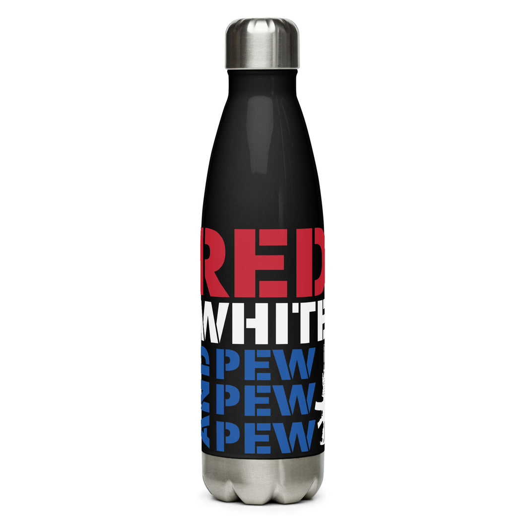 Red White and Pew Black Tumbler Bottle