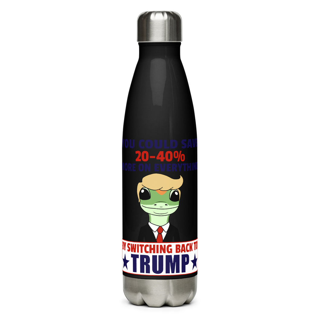 Switch Back to Trump Black Tumbler Bottle