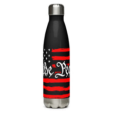 Load image into Gallery viewer, U.S.A. Flag We The People Black Tumbler Bottle