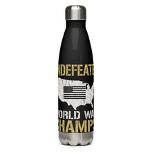 Load image into Gallery viewer, Undefeated World War Champs Black Tumbler Bottle