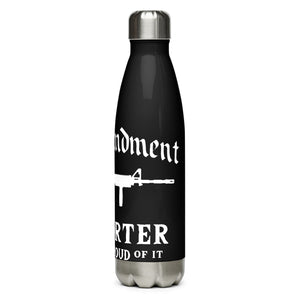 2nd Amendment Supporter Black Tumbler Bottle