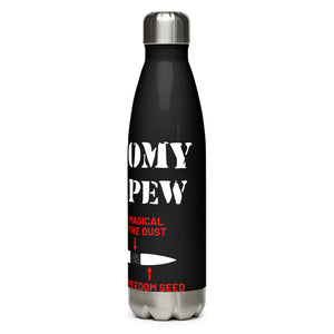 Anatomy of a Pew Black Tumbler Bottle