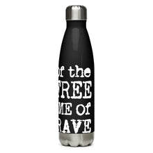 Load image into Gallery viewer, Land of The free Black Tumbler Bottle