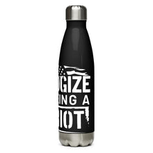 Load image into Gallery viewer, Never Apologize for Being a Patriot Black Tumbler Bottle