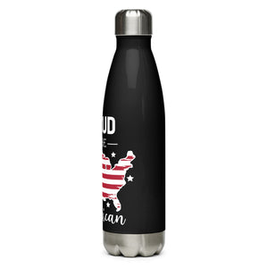 Proud to be an American Black Tumbler Bottle