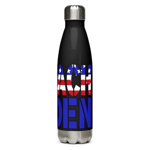 Red White and Blue Impeach Biden Black Tumbler Bottle