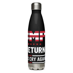 Trump 2024 The Return Black Tumbler Bottle