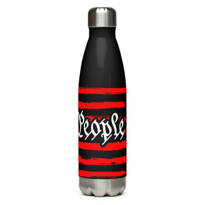 U.S.A. Flag We The People Black Tumbler Bottle