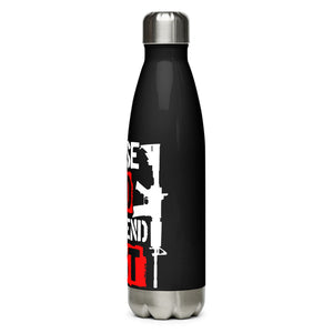 We Use 2A to Defend 1A Black Tumbler Bottle