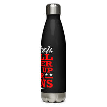 Load image into Gallery viewer, We Will NEVER Give Up Our Guns Black Tumbler Bottle