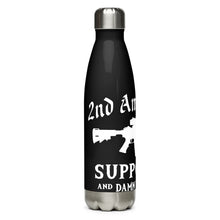 Load image into Gallery viewer, 2nd Amendment Supporter Black Tumbler Bottle