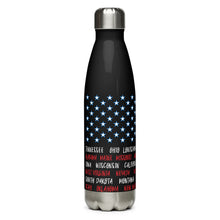 Load image into Gallery viewer, American Flag States Black Tumbler Bottle