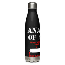 Load image into Gallery viewer, Anatomy of a Pew Black Tumbler Bottle