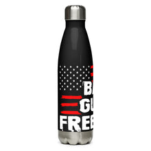 Load image into Gallery viewer, Beer Bacon Guns &amp; Freedom Black Tumbler Bottle