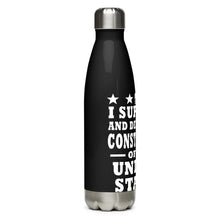 Load image into Gallery viewer, I Support and Defend The Constitution Black Tumbler Bottle