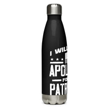 Load image into Gallery viewer, I Will NEVER Apologize Black Tumbler Bottle