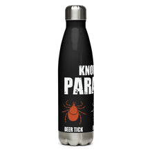 Load image into Gallery viewer, Know Your Parasites Black Tumbler Bottle