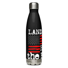 Load image into Gallery viewer, Land of The free Black Tumbler Bottle