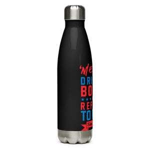 Merica Refusin to Lose Black Tumbler Bottle