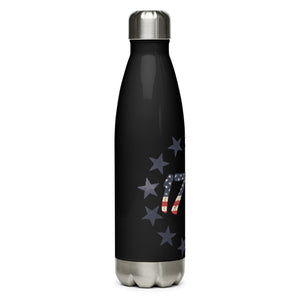 Red White and Blue 1776 Black Tumbler Bottle