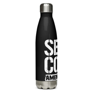 Second Amendment Flag Black Tumbler Bottle