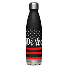 Load image into Gallery viewer, U.S.A. Flag We The People Black Tumbler Bottle