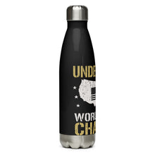 Load image into Gallery viewer, Undefeated World War Champs Black Tumbler Bottle