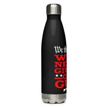 Load image into Gallery viewer, We Will NEVER Give Up Our Guns Black Tumbler Bottle