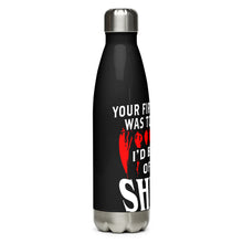 Load image into Gallery viewer, Your First Mistake Black Tumbler Bottle