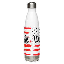 Load image into Gallery viewer, U.S.A. Flag We The People White Tumbler Bottle