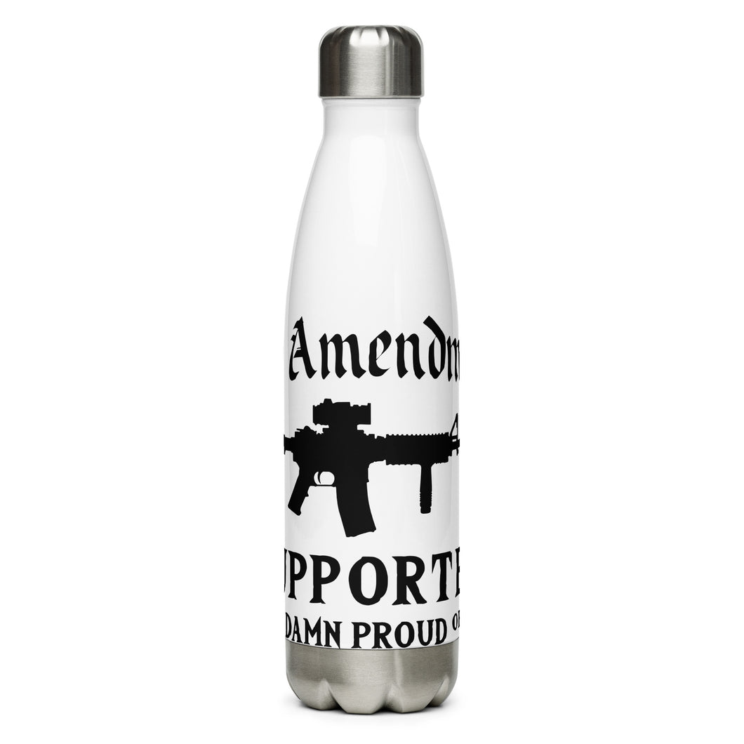 2nd Amendment Supporter White Tumbler Bottle