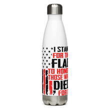 Load image into Gallery viewer, I Stand For The Flag White Tumbler Bottle