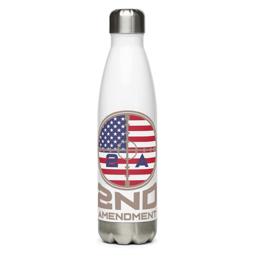 Second Amendment White Tumbler Bottle