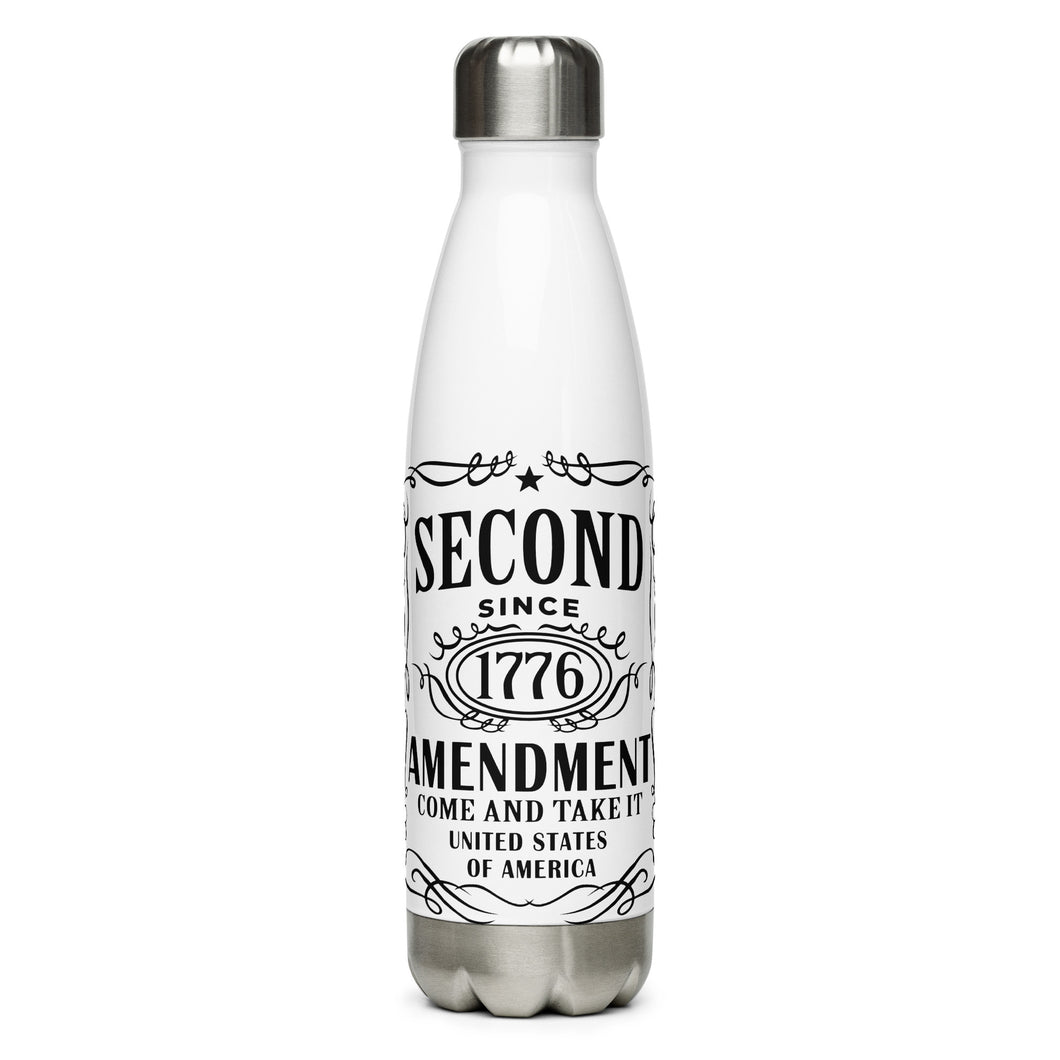 Second Amendment Whiskey White Tumbler Bottle