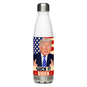 Suck It Biden White Tumbler Bottle