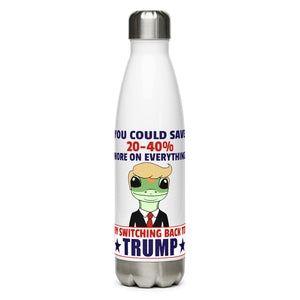Switch Back to Trump White Tumbler Bottle