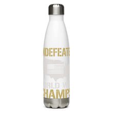 Load image into Gallery viewer, Undefeated World War Champs White Tumbler Bottle