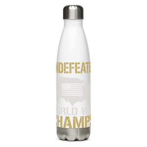 Undefeated World War Champs White Tumbler Bottle
