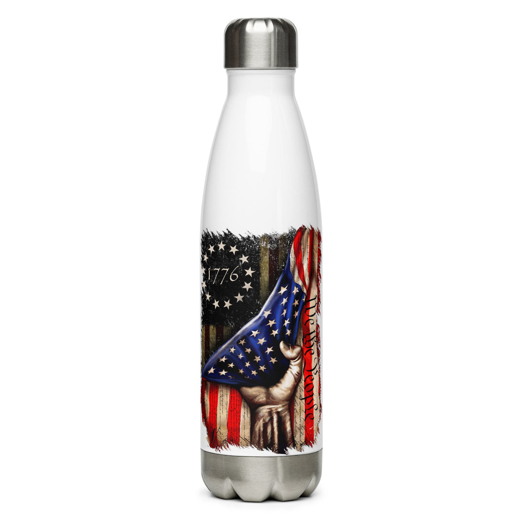 We The People 1776 Flag White Tumbler Bottle