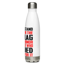 Load image into Gallery viewer, I Stand For The Flag White Tumbler Bottle