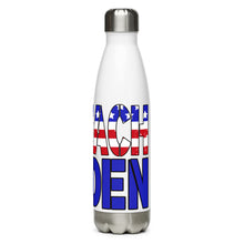 Load image into Gallery viewer, Red White and Blue Impeach Biden White Tumbler Bottle