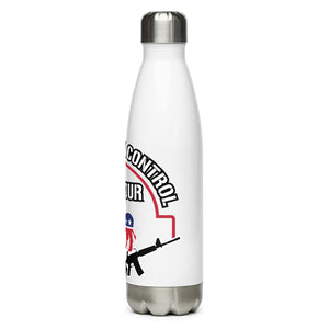 Shove Your Gun Control White Tumbler Bottle